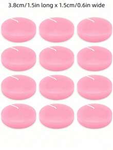 12PCS Floating Candles Long Burn Time Premium Wax For Cylinder Vases Centerpieces Wedding Decorations Pool Party Holiday Table Decor Elegant Home