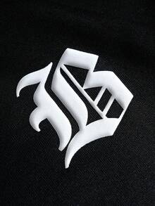 PAVTROS Ensemble sweat-shirt noir à imprimé lettres et pantalon blanc à cordon de serrage pour hommes - Multicolore - Voir 5