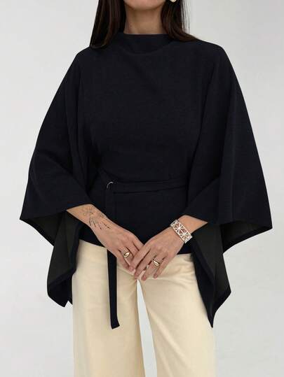 Aloruh 女士优雅收腰喇叭袖衬衫，适合通勤和秋季穿着