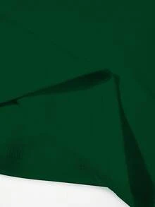 SHEIN LUNE Women Short Sleeve T-Shirt, Comfy Casual Streetwear With Digital Print On Chest, Versatile - Army Green - View 6