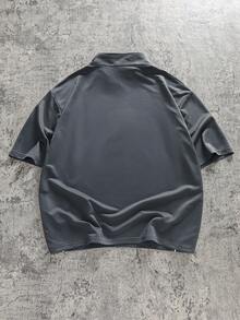 PAVTROS Men's Casual Letter Print Short Sleeve Polo Shirt, Summer - Multicolor - View 2