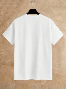 Manfinity VCAY 3件套男士圆领标语印花休闲百搭通勤度假短袖T恤 - 彩色 - 查看 9