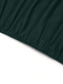 DreamSkyne Plus Size Women Elegant One Shoulder Tight Dark Green Top,Metal Decor Button Ruched Summer Girlism Night Fitted One Sleeve Tops - Dark Green - View 4
