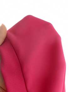 SHEIN Genkimix Kids 2 件套女孩少女玫瑰红色插肩袖纯色运动衫套装和裤子套装，针织休闲圆领套装 - 玫紅色 - 查看 8