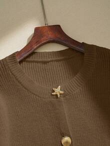 Franclia 女士时尚长袖套头针织连衣裙，百搭优雅，适合春秋季节