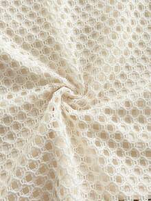 Soleia 女士度假浪漫性感杏色亮片V领镂空露背吊带迷你连衣裙，休闲、约会、下午茶、海滩、邮轮、城市度假、音乐节、派对、波西米亚风、嬉皮风、西部风 - 杏色 - 查看 8