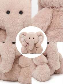 POKOJA LAND 35厘米害羞小象卡通毛绒玩具，可爱的毛绒小象，适合作为儿童礼物、情人节礼物、生日礼物、圣诞节装饰、家居装饰和节日礼物。春夏皆宜。 - 粉色 - 查看 4