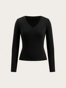 Coolane Damen Winter Streetwear Vintage Grundausstattung Warm-/Kaltwetter/Thermisch bequeme Langarm-Shirts in Weiß, Schwarz, Braun, 3-teiliges Set - Schwarz - Übersicht 9