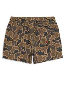 Manfinity VDAYZ Men's Casual Printed Beach Shorts - Army Green - View 2
