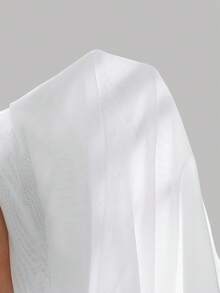 Teen Girl's Fashion Casual Studded Shoulder Long Sleeve Top - White - View 6