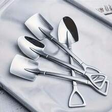 2Pcs/4Pcs Portable Stainless Steel Spoons, Creative Dessert Watermelon Scoops, Fruit Ice Cream Spoons For Halloween, Christmas Gift Party Dining - Multicolor - View 7