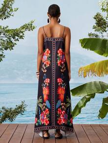 Travachic Vacation Printed Sleeveless Dress For Women