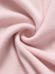 SHEIN 2件套女童休闲白色罗纹针织T恤和打底裤套装，适合室内外穿着，秋冬季 - 粉色 - 查看 14