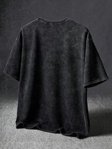 PAVTROS Áo thun nam phong cách đường phố cổ điển, kiểu dáng thường ngày, in hình chữ tiếng Anh, thích hợp cho các lễ hội âm nhạc ngoài trời, tụ tập bạn bè, quà tặng cho bạn trai/chồng, quà kỷ niệm, màu đen. - màu đen - Xem 3