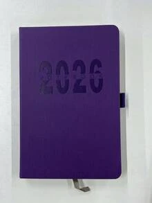 2026 New Calendar Log Self Discipline Check In Time Management One Page One Day 365 Days Plan Book Comes With 5 Plan Stickers A5 Plan Notebook Learning Start Gift Suitable For Work And Study, School Supplies,Back To School