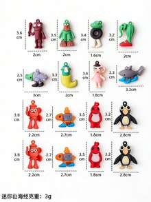 POKOJA LAND - BESTSELLERS Shanhaijing 24 Random Hand-Made Cartoon Character Blind Box Set-PVC Backpack Buckle Pendant, Shanhaijing Surprise Box, Very Suitable For Easter, Mother's Day, Halloween, Christmas Gifts, Friends And Family Holiday Gift Set | Cartoon Character Pendant | PVC Hand-Made Set