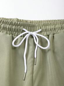 Manfinity Swimmode Bộ đồ đi biển cỡ lớn dành cho nam: Áo sơ mi in họa tiết toàn thân và quần short cạp chun có dây rút. - Nhiều màu - Xem 7