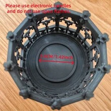 哥特复古黑色节日烛台，皇冠造型节日装饰烛台，创意可爱烛台，茶杯造型烛台，桌面装饰品，适用于家居、客厅、新年、生日礼物、季节性展示、节日派对装饰 - 彩色 - 查看 5