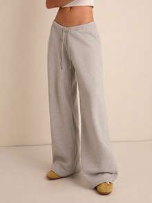 CovetEZ 女士休闲简约纯色宽松阔腿运动裤