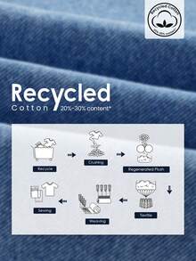 Flexra Quần jeans ống loe cạp cao màu xanh denim đã giặt tẩy - Màu xanh lam - Xem 6