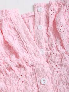 Sweetra Women's Sweet Jacquard Texture Hollow-Out Sexy Off-Shoulder Casual Fitted Dress, Spring/Summer