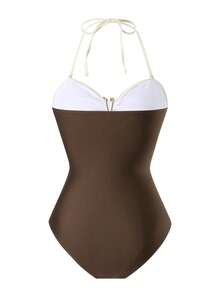 Swim Oasis Bộ đồ bơi liền thân nhiều màu sắc bóng bẩy mới năm 2025 dành cho nữ, kèm váy maxi lưới, đồ bơi thường ngày đi biển, trang phục mùa hè ôm sát cơ thể, bộ đồ bơi và váy đi biển. - Nhiều màu - Xem 4