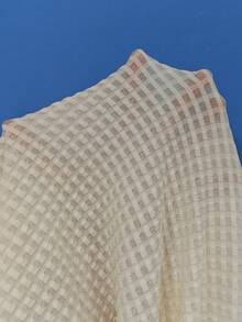 Bonvoyette 女士奶油色薄纱网纱半身裙，吊带露背设计，海星装饰，腰部镂空，沙滩派对性感罩衫 - 米色 - 查看 5