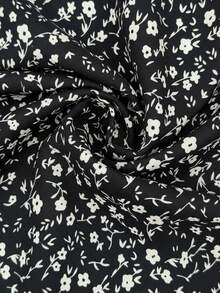 SHEIN Vestido de maternidad y lactancia con cuello de barco y estampado floral sin mangas - Negro - Ver 8