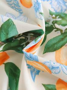 SHEIN Vintaside Kids 女童夏季无袖数码印花休闲吊带连衣裙，适合外出和海滩活动 - 綠色 - 查看 6