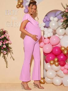 Loomaby 孕妇纯色简约休闲连体裤