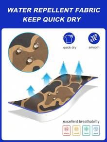 Manfinity VDAYZ Men's Casual Printed Beach Shorts - Army Green - View 7