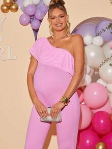 Loomaby 孕妇纯色简约休闲连体裤