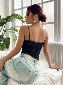 女士连体衣 - 黑色 - 查看 2