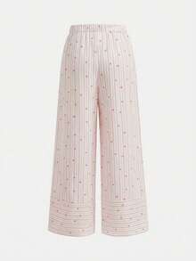 Firerie Kids Firerie Kids Tween Girl Spaghetti Strap Square Neck Striped Summer Camisole Set - Pink - View 5