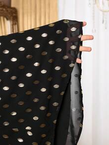 Al Najma Arabic Style Polka Dot Dress, Muslim Women's Arabian Dress For Gatherings - Black - View 8