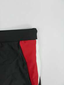 Manfinity Swimmode 男士撞色抽绳腰夏季时尚泳裤