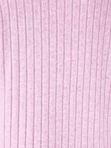 SHEIN LUNE Plus Size Soft Stretch Brushed Ribbed V-Neck Tie Front Long Sleeve Straight Knee-Length T-Shirt Dress, Elegant For Outings, Gatherings, Commuting, And Loungewear - Baby Pink - View 6