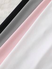 Young Girl 4pcs Leggings With Attached Flared Skirt Pastel Versatile , Matching Warmth Year Round Holiday Essential 2026 - Multicolor - View 5