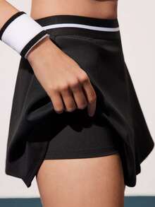 CourtClass Women's Colorblock Polo Collar Casual Sporty Tennis Top, Spring/Summer