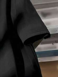 Attitoon Áo thun nữ dáng rộng, cổ tròn, tay ngắn, in họa tiết tiếng Anh, thích hợp cho mùa hè. - màu đen - Xem 5