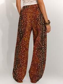 SHEIN BAE 女士休闲宽松牛仔裤，带口袋 - 中等水洗藍 - 查看 2