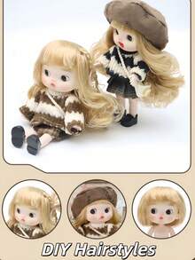 Kawaii Dolls & Action Figures - Movable Joints, Changeable Outfits, Accessories. Perfect Cute Gifts For Friends, Japanese Korean Style Collectibles - Multicolor - View 7