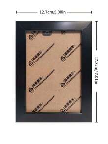 1pc Black Wall-Mounted Photo Frame, Creative - Black - View 6