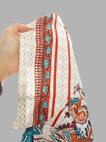 SHEIN Girlism Quần ống lửng thoải mái, họa tiết retro dành cho bé gái tuổi teen. - Nhiều màu - Xem 6