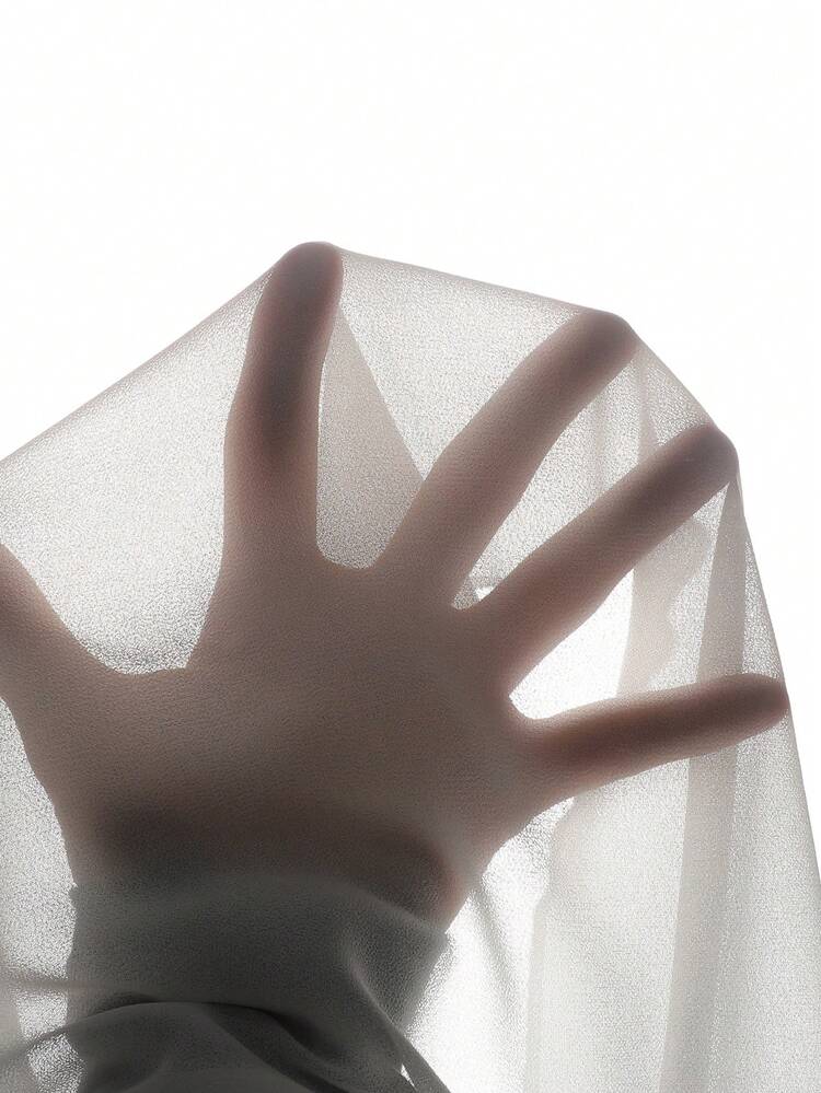 SHEIN סארונג חוף ממתכת עם קישוטי כוכבי ים לבנות - לבן - ראה 10