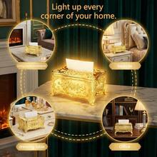 SHEIN 1 Stück vintage Taschentuchbox, für Festlichkeiten, Wohnaccessoires, Tisch, Wohndekoration, Heimorganisation und Lagerung, Raumdekoration, Schlafzimmerdekoration, Küchenausstattung, Küchenutensilien, Küchenorganiser, Reisen, Feiertage - Gold - Übersicht 5