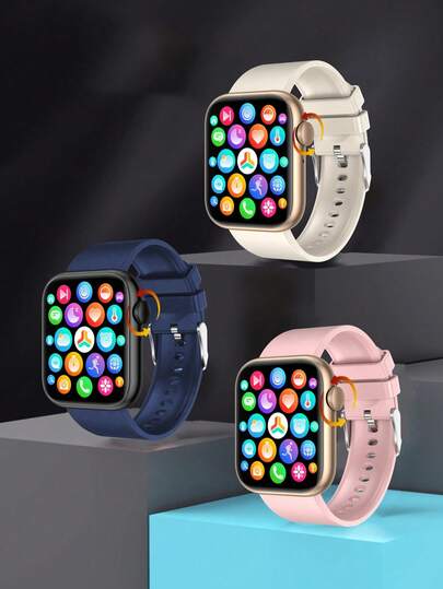 Teckwe 1件装男女通用运动型心率监测和通话智能手表，兼容安卓和iOS系统