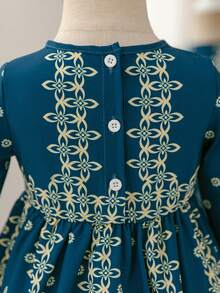 Glamorique Kids 少女连衣裙，优雅节日礼服，适合正式场合 - 綠色 - 查看 7