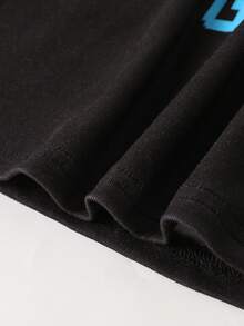 2pcs Teenage Boys' Luminous Game Controller Pattern Snug Fit Long Sleeve Pajama Set Snug Fit Gamer Boys  Sets - Blue - View 3