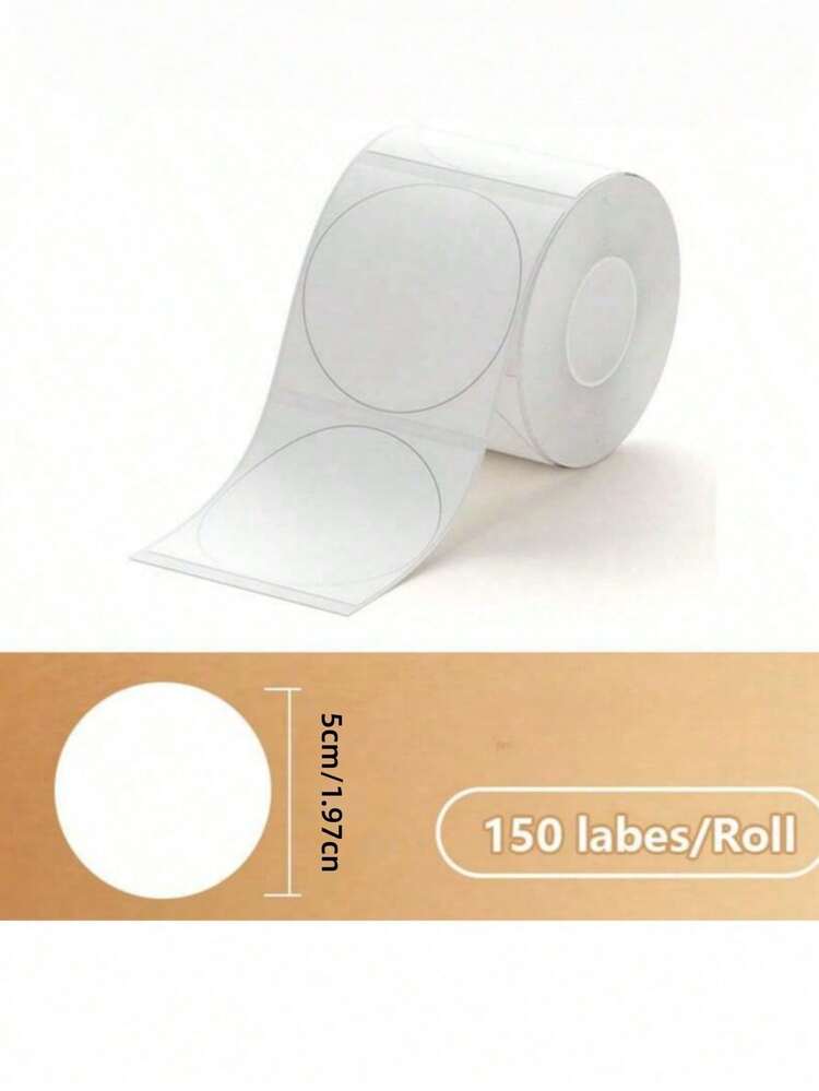 1卷 50mm x 50mm（1.97英寸）圆形白色热敏贴纸，防撕裂，高品质，适用于DIY标签，可用于制作Logo、二维码、地址、包装、收纳、办公、家居、小型企业用品和手工项目 - 彩色 - 查看 13